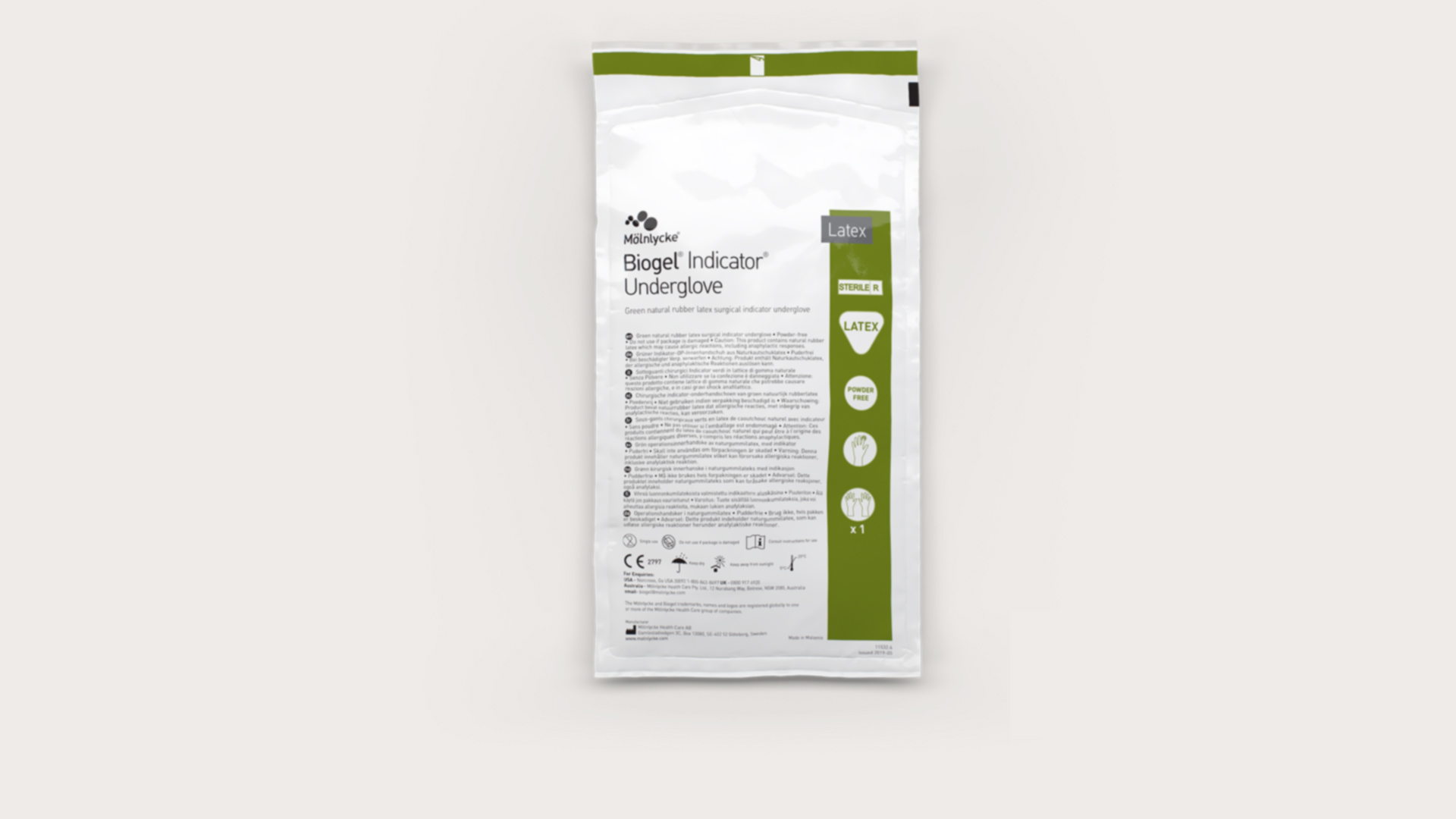 バイオジェル インディケーター アンダーグローブ — サージカルグローブ（緑色ラテックス） | メンリッケヘルスケア
