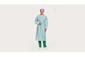 Nurse with BARRIER Impervious isolation gown